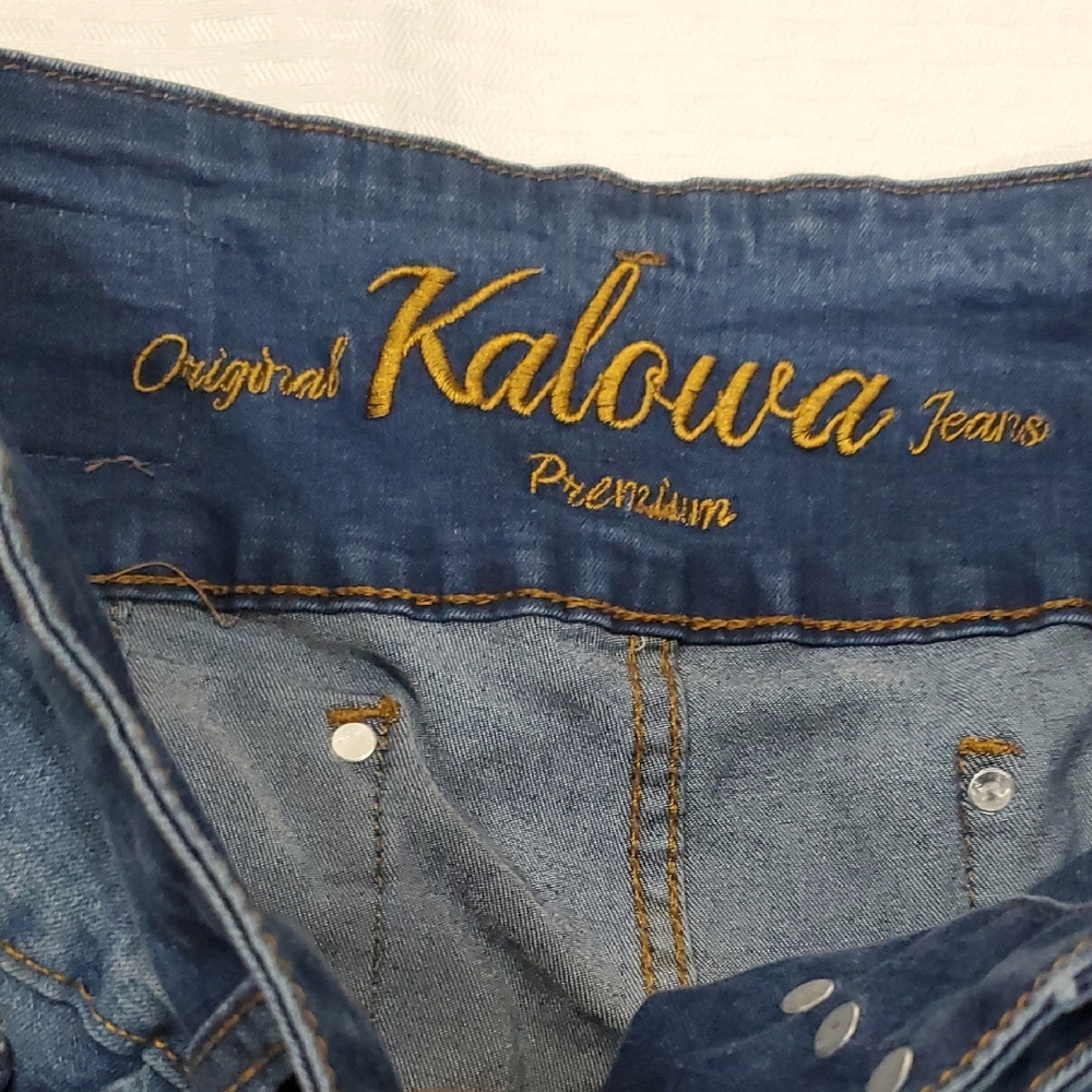 Vtg Kalowa Premium Blue Push Up Stretch  Jeans  Size 29 - Picture 7 of 16